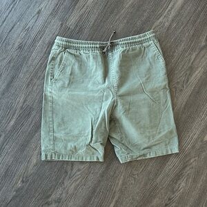 21men Olive Flat Front Shorts